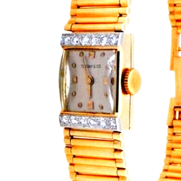 14K Tiffany & Co.  Diamond Yellow Gold Watch - Picture 1 of 6